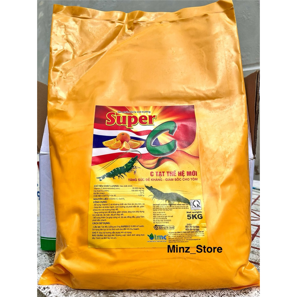 Super C Tạt Thế Hệ Mới tăng sức đề kháng, giảm sốc cho cá, tôm (5Kg)