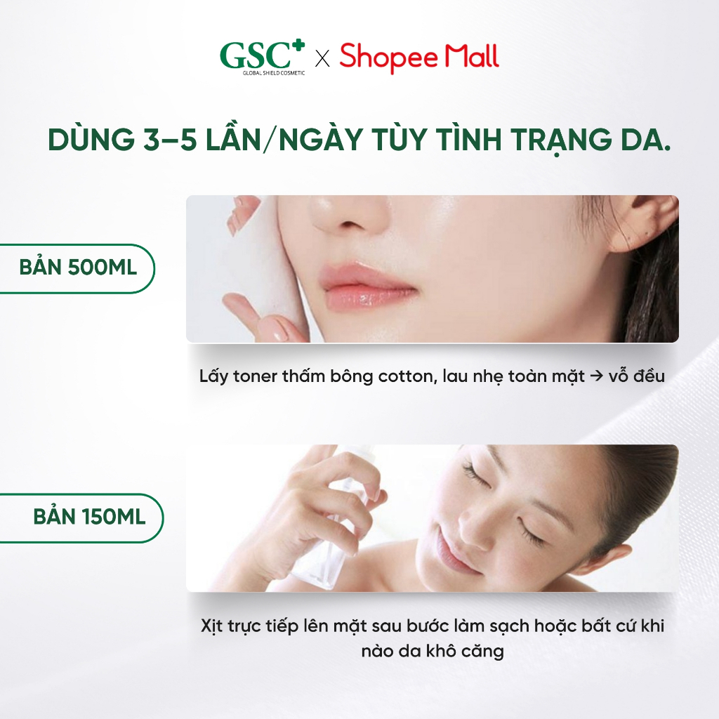 Nước Hoa Hồng Cấp Ẩm Sâu Dạng Xịt GSC Moist Soothing Toner - Toner Da Dầu Mụn, Da Nhạy Cảm Giúp  Kiểm Soát Dầu - GC037A