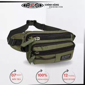 Túi đeo chéo đeo nịt bụng cao cấp 6 ngăn M.E.N ĐB84 2 màu rêu - đen vải dày dặn [HÀNG MỚI VỀ]