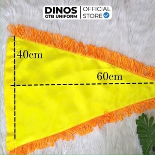Cờ Tam Giác DINOS GTB Vải Phi Bòng 40x60cm Dành Cho Hướng Dẫn Viên