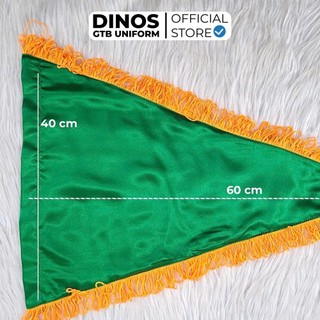 Cờ Tam Giác DINOS GTB Vải Phi Bòng 40x60cm Dành Cho Hướng Dẫn Viên