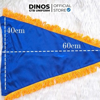 Cờ Tam Giác DINOS GTB Vải Phi Bòng 40x60cm Dành Cho Hướng Dẫn Viên
