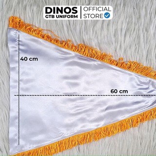 Cờ Tam Giác DINOS GTB Vải Phi Bòng 40x60cm Dành Cho Hướng Dẫn Viên