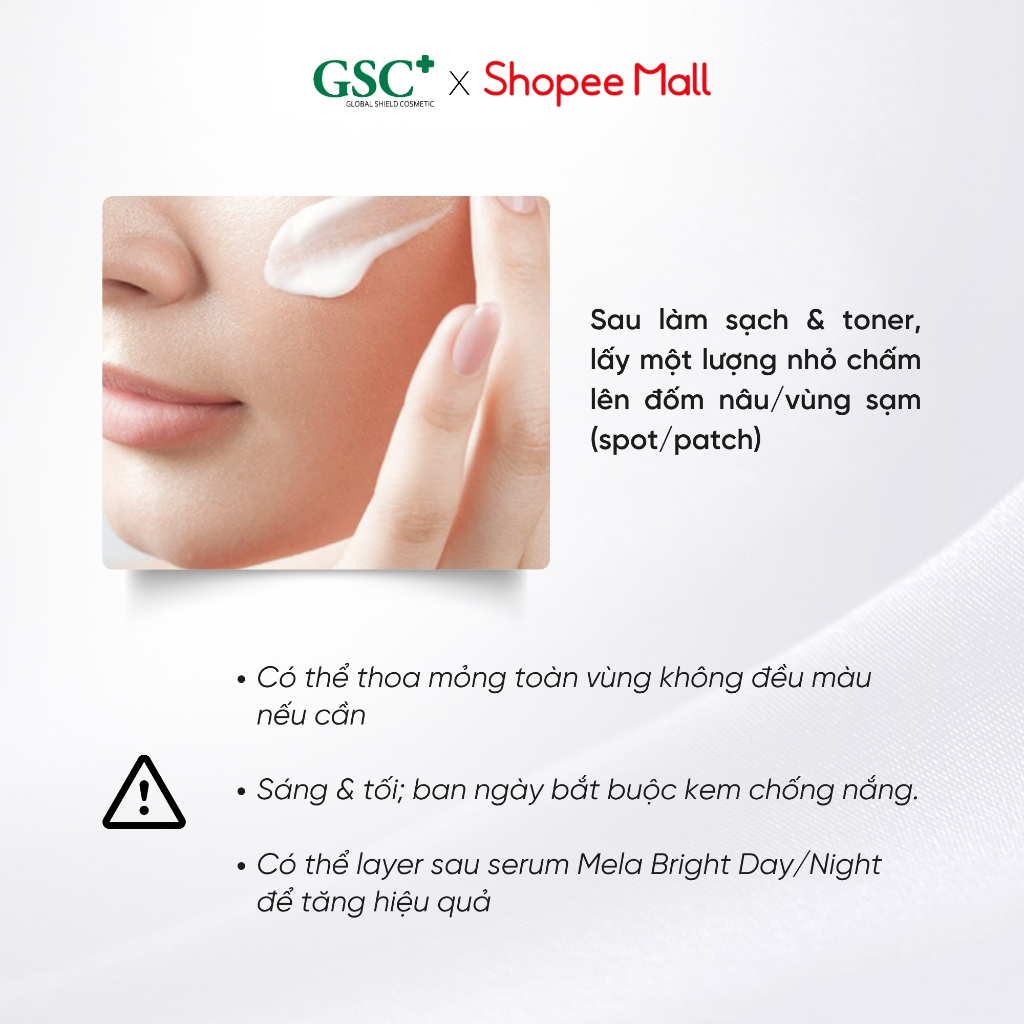 Kem Dưỡng Sáng Da, Mờ Thâm Nám GSC Mela Bright Spot Corrector 50ml - GC098A