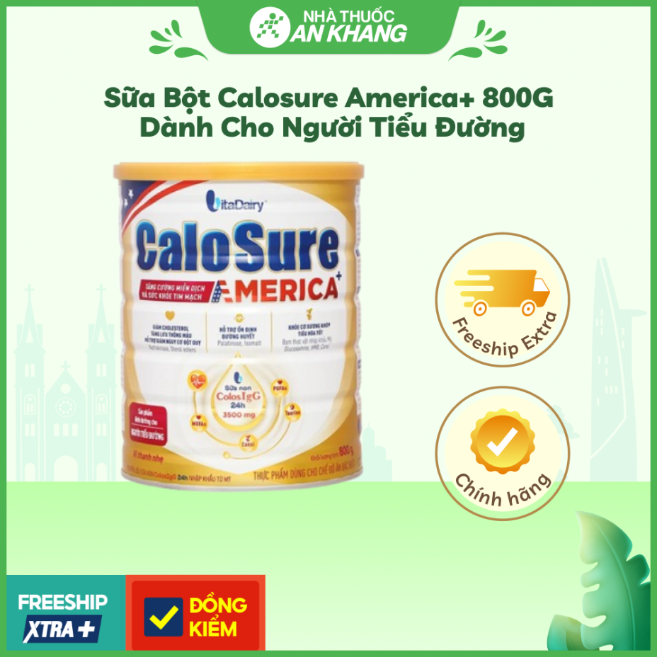 Sữa bột Calosure America+ 800G Dành Cho Người Tiểu Đường