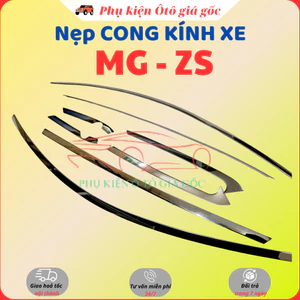 Nẹp cong kính xe MG ZS 2021-2025 chất liệu Inox cao cấp, sáng bóng