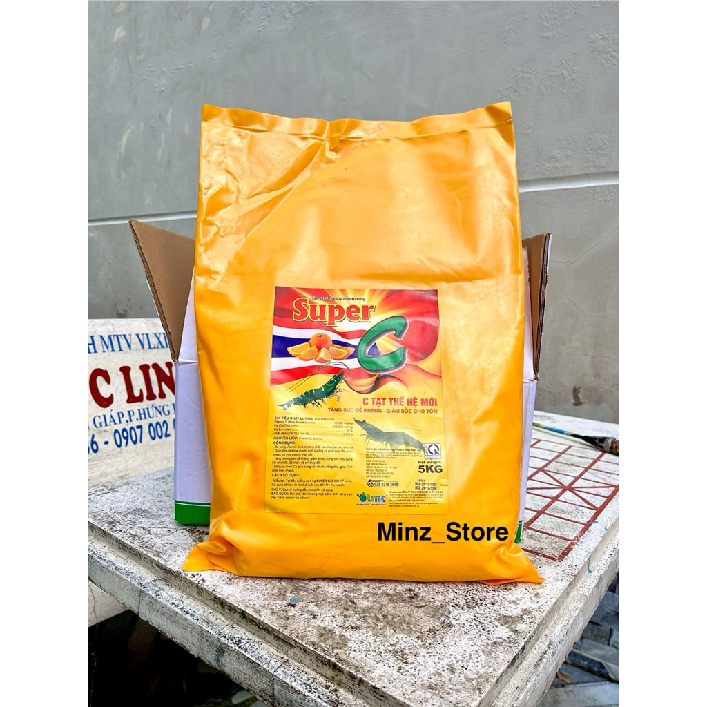 Super C Tạt Thế Hệ Mới tăng sức đề kháng, giảm sốc cho cá, tôm (5Kg)