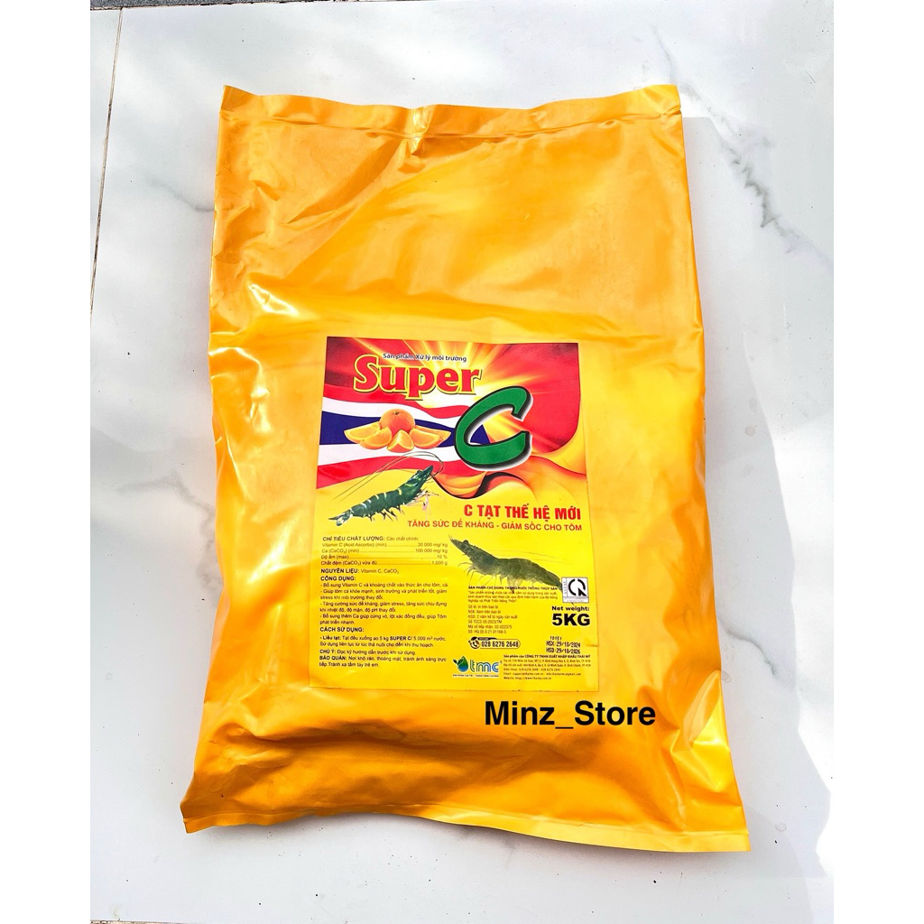 Super C Tạt Thế Hệ Mới tăng sức đề kháng, giảm sốc cho cá, tôm (5Kg)