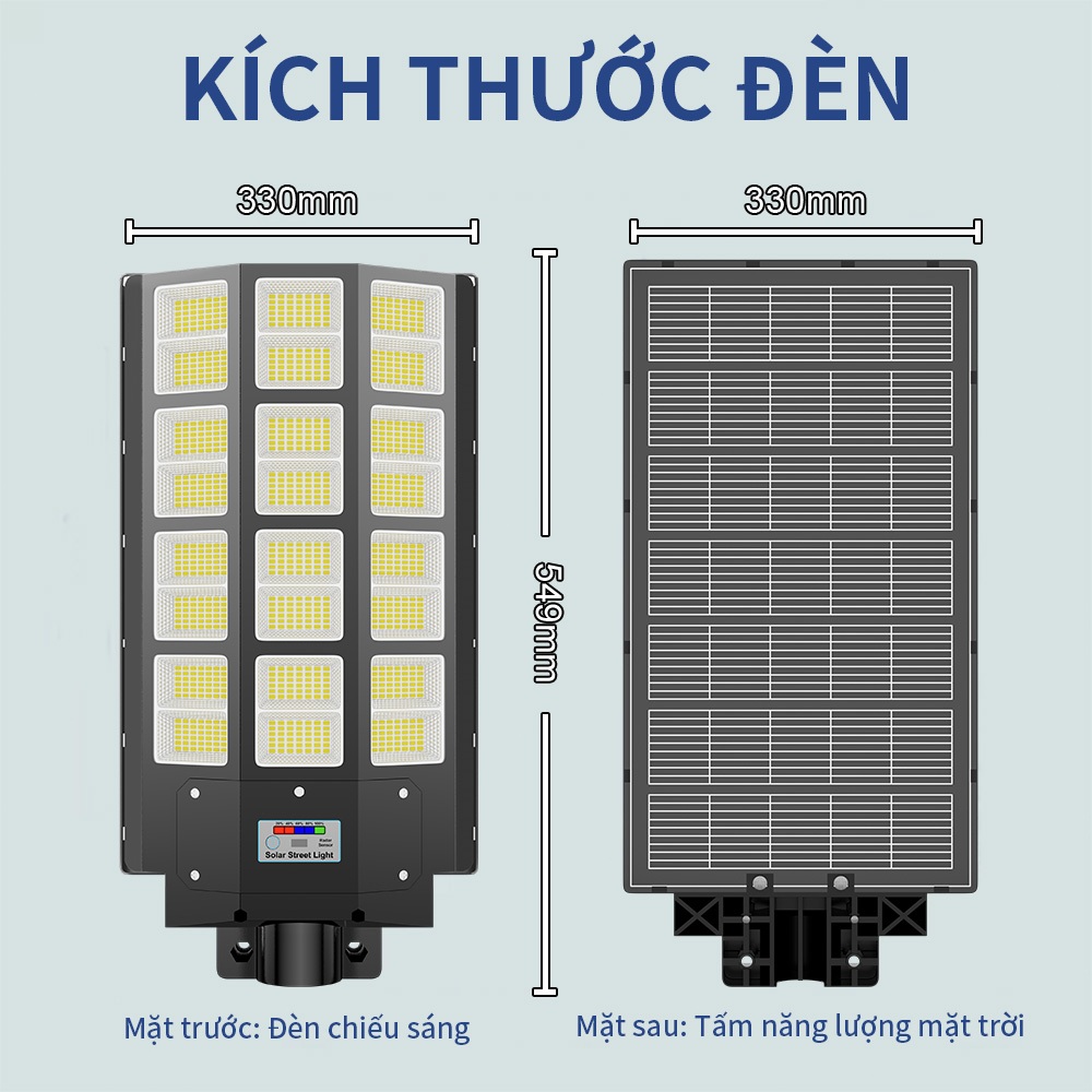 Đèn Năng Lượng Mặt Trời Sân Vườn LIGHTING Loại Đèn Đường Liền Thể 5000W 10000W 20000W Có Cảm Biến Chuyển Động