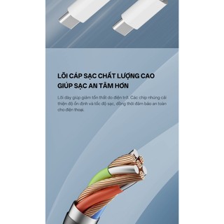 Cáp Sạc Nhanh CUKTECH KLC-5499 C-C | Công Suất Sạc Max 100W (5A) | Truyền dữ liệu 40 Mb/s | Bảo Hành 18 Tháng
