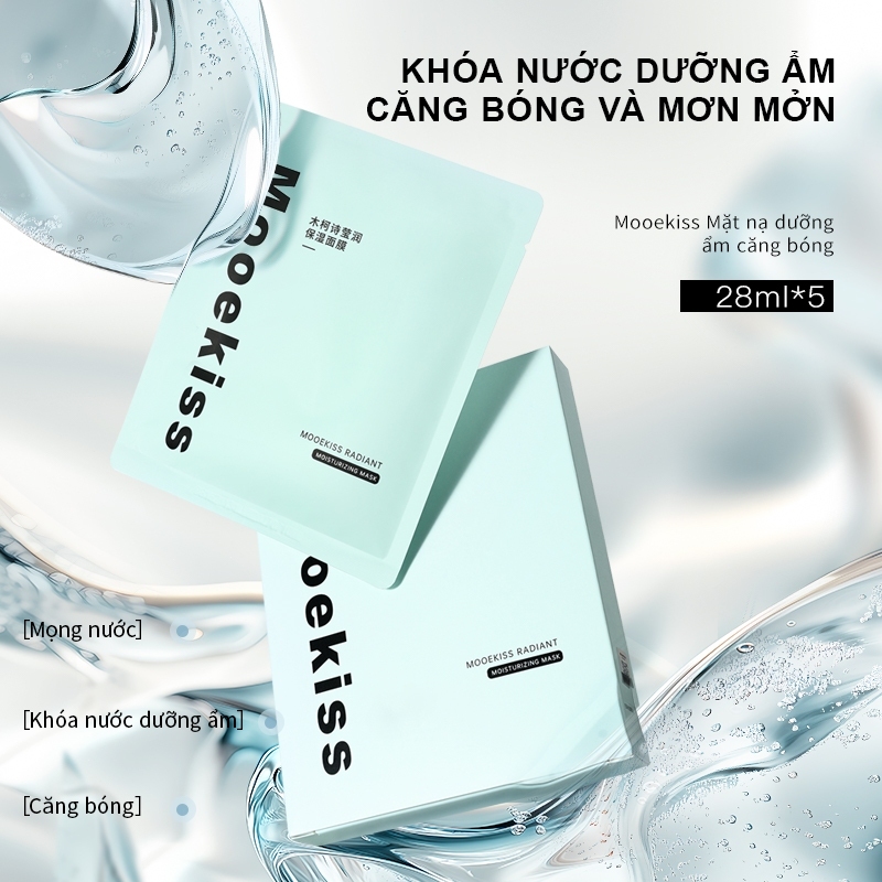 [DEAL] Combo 5 Mặt nạ Mooekiss Dưỡng ẩm Làm sáng Giữ Da Mặt Luôn Trong Trạng Thái Ẩm Mềm 28ml 5 miếng