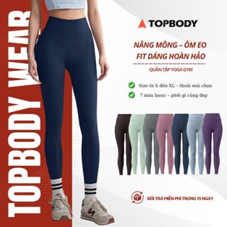Quần Tập Yoga Gym Nữ TOPBODY Wear Cạp Cao Chống Lộ Siêu Nâng Mông Co Giãn 4 Chiều Ôm Dáng Thoáng Mát QUAYG01