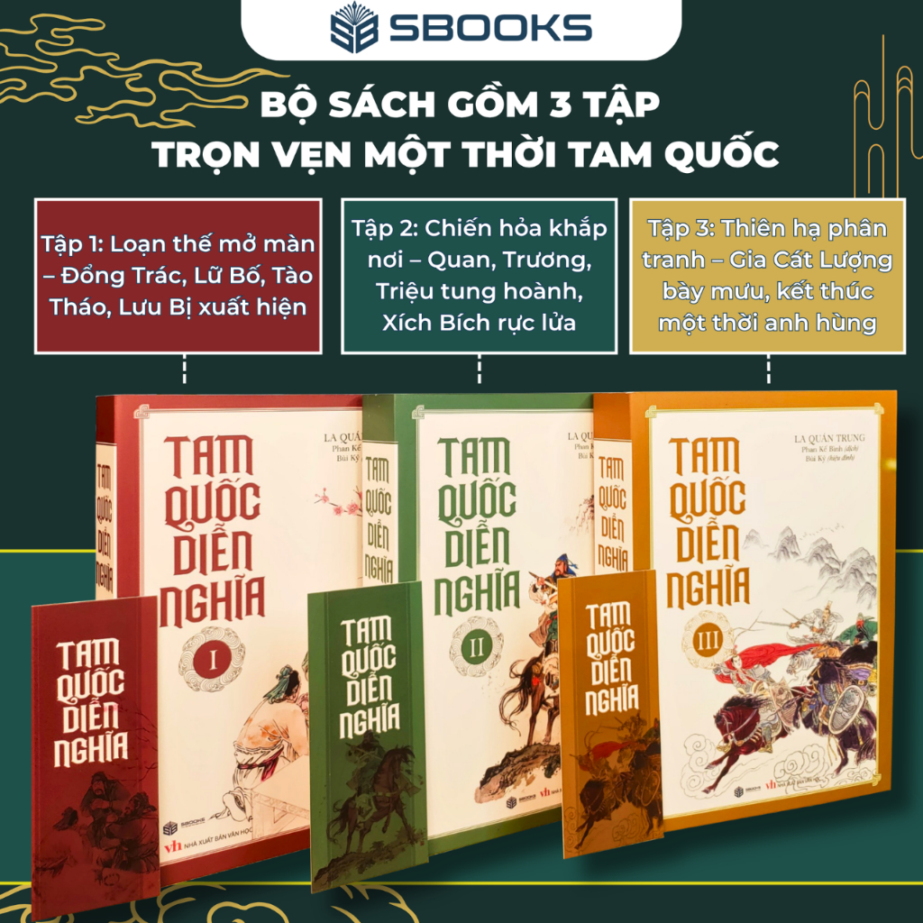 Sách - Combo 3 Cuốn Tam Quốc Diễn Nghĩa - SBOOKS