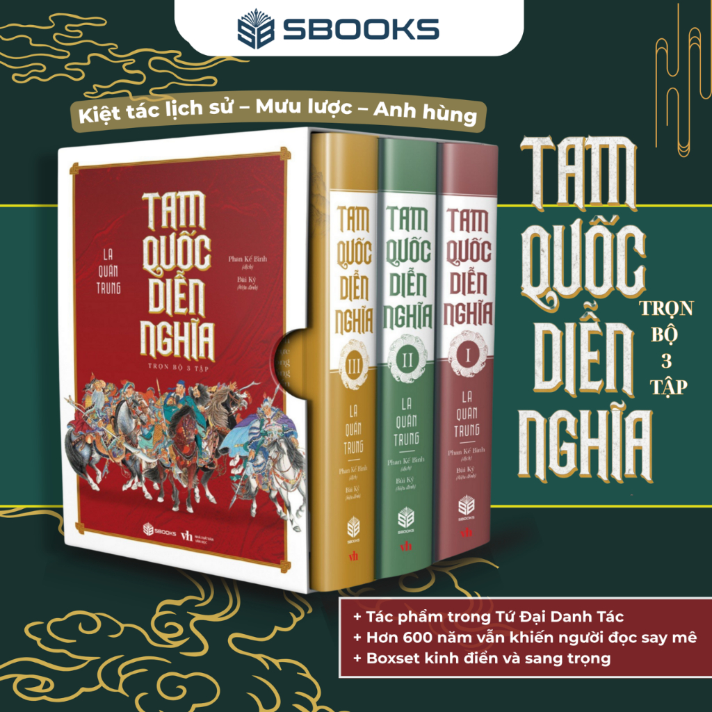 Sách - Combo 3 Cuốn Tam Quốc Diễn Nghĩa - SBOOKS