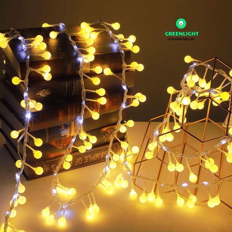 Đèn rèm led bi dài 8m thả 60cm đèn led rèm trang trí giáng sinh ánh ...