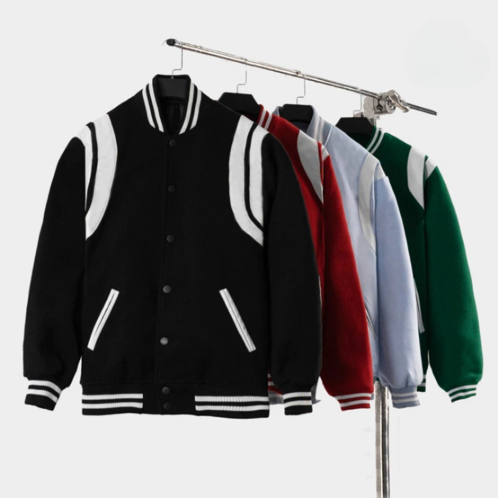 Áo Khoác Bomber Nỉ Nam Nữ Unisex Form Rộng Phối Cúc Bấm Size 40-70kg K1