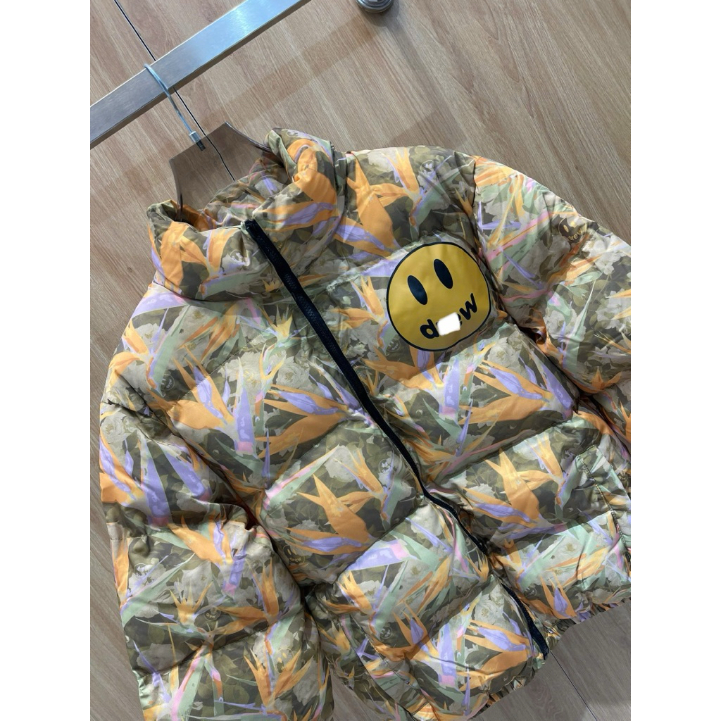 ⚡️[Hight Quality] Áo Khoác Phao D1ew House Mascot Camo Nam Nữ - Điểm Nhấn Mặt Cười Đặc Trưng Phôi Màu Street Wear
