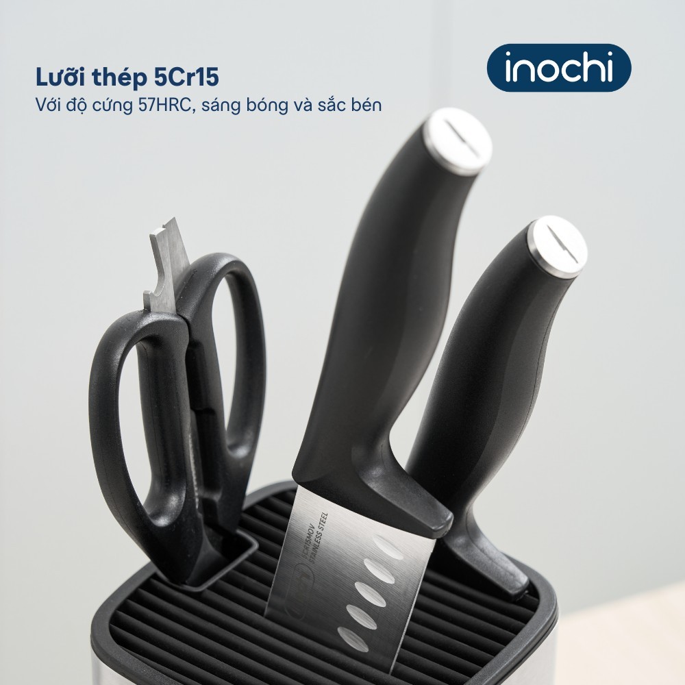 Dao Nhà Bếp Sakai Plain/Sakai Sleek Inochi Thái/Gọt/Chặt Đa Năng Sắc Bén, Tay Cầm Hình Sóng Giảm Áp Lực Cổ Tay
