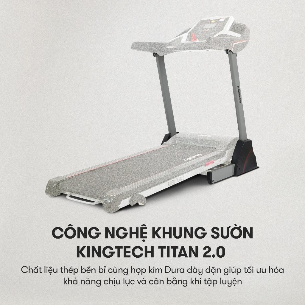 [KOL] Máy chạy bộ KINGSPORT Kungfu đơn năng, tiết kiệm điện năng, gấp gọn tại nhà tiện lợi