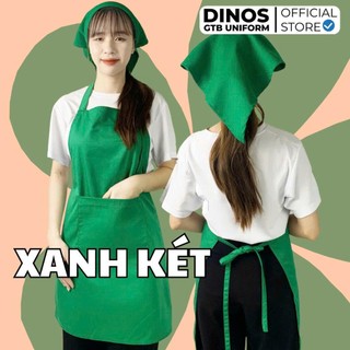 Tạp Dề Dài Kaki Dinos Làm Bếp, Pha Chế, Phục Vụ Nhà Hàng Quán Cafe - Nhiều Màu (K GỒM NÓN)