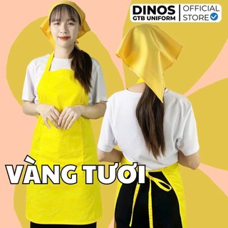 Tạp Dề Dài Kaki Dinos Làm Bếp, Pha Chế, Phục Vụ Nhà Hàng Quán Cafe - Nhiều Màu (K GỒM NÓN)