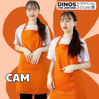 Tạp Dề Dài Kaki Dinos Làm Bếp, Pha Chế, Phục Vụ Nhà Hàng Quán Cafe - Nhiều Màu (K GỒM NÓN)