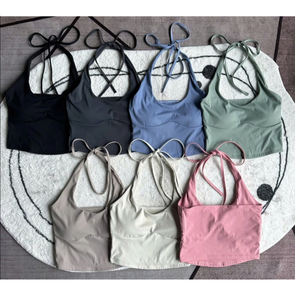 Áo Bra CỘT CỔ MÚT ĐÚC CHẤT LULU D24 Thể Thao Kèm Mút Tập Gym- Yoga-Aerobic-Chạy bộ HOTHISPORT