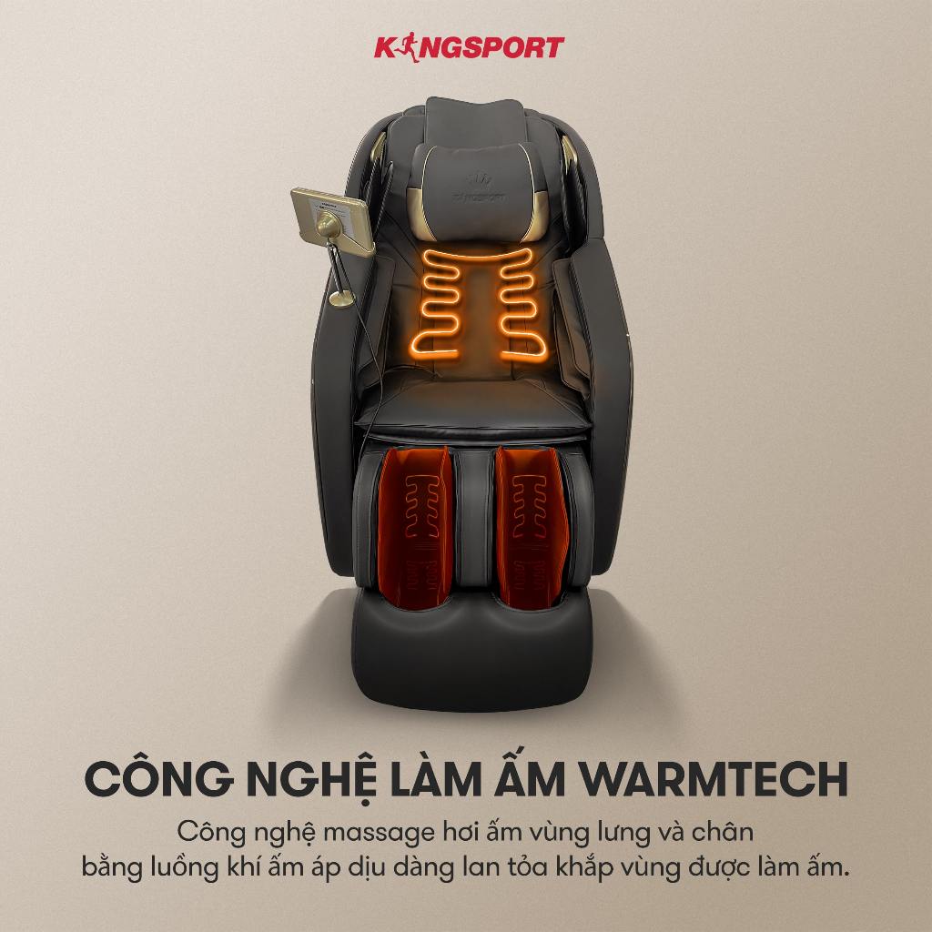 [KOL] Ghế massage KINGSPORT G11 NEW công nghệ rung sóng âm Kingsonic, 12 bài massage tự động