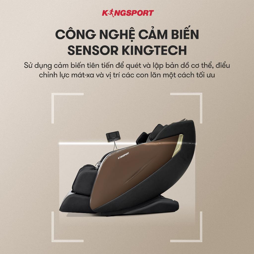 [KOL] Ghế massage KINGSPORT G11 NEW công nghệ rung sóng âm Kingsonic, 12 bài massage tự động