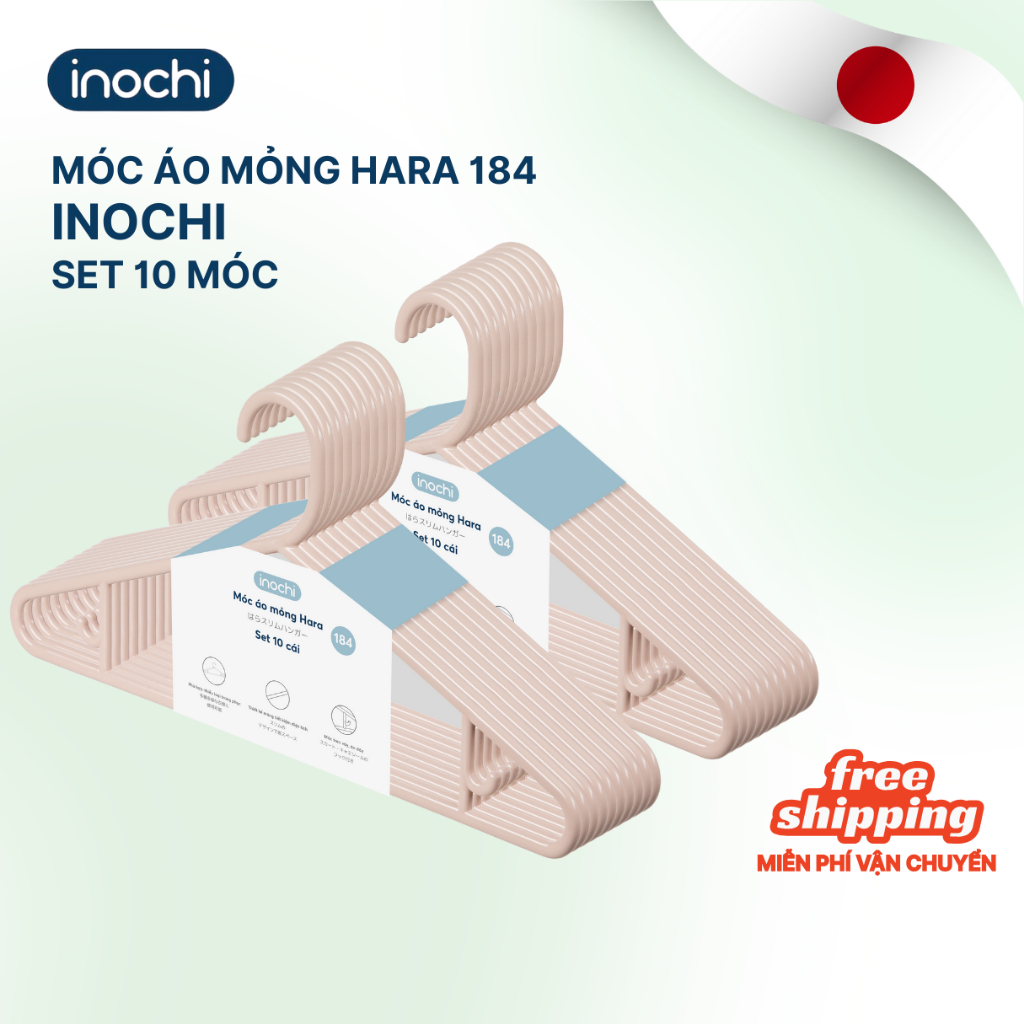 Móc treo người lớn mỏng Hara Inochi 184 nhiều màu