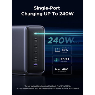 Bộ sạc máy tính UGREEN 500W | 5 USB-C + 1 USB-A | Sạc nhanh tối đa 240W PD3.1 | Bảo hành 18 tháng 1 đổi 1 55549B