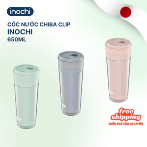 Cốc nhựa CHIBA CLIP (TRƠN) 650ml màu pastel xinh xắn, nhựa nguyên sinh, an toàn cho sức khoẻ