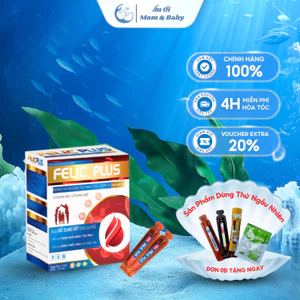 Felic Plus - Bổ sung Sắt, Vitamin B9, B12, hỗ trợ thiếu máu, tạo hồng cầu (H20 ống)