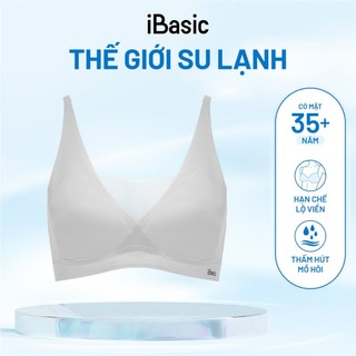 Áo ngực nữ su tàng hình bralette iBasic mút mỏng phối lưới không đường may không lộ viền BRAY112