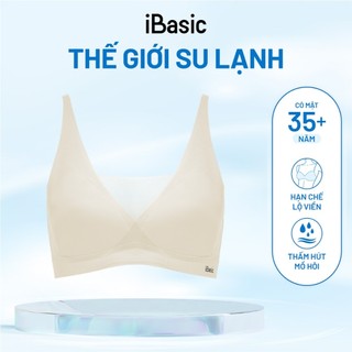 Áo ngực nữ su tàng hình bralette iBasic mút mỏng phối lưới không đường may không lộ viền BRAY112