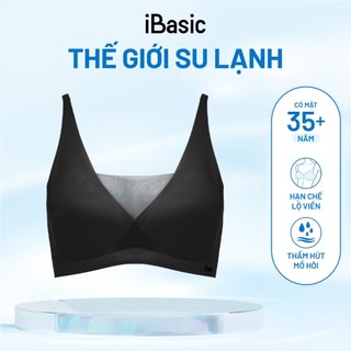 Áo ngực nữ su tàng hình bralette iBasic mút mỏng phối lưới không đường may không lộ viền BRAY112