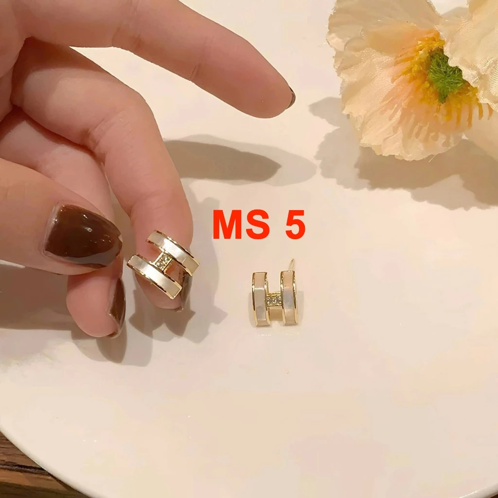 Combo 9 đôi bông tai bông tai bạc nữ cao cấp phong cách Hàn Quốc hiện đại sang chảnh dành cho nữ ChicEar Jewelry