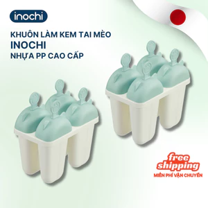 Khuôn làm kem Kari Inochi nhựa nguyên sinh, làm kem que cho bé, dễ dàng tách kem khỏi vỉ, tiện lợi