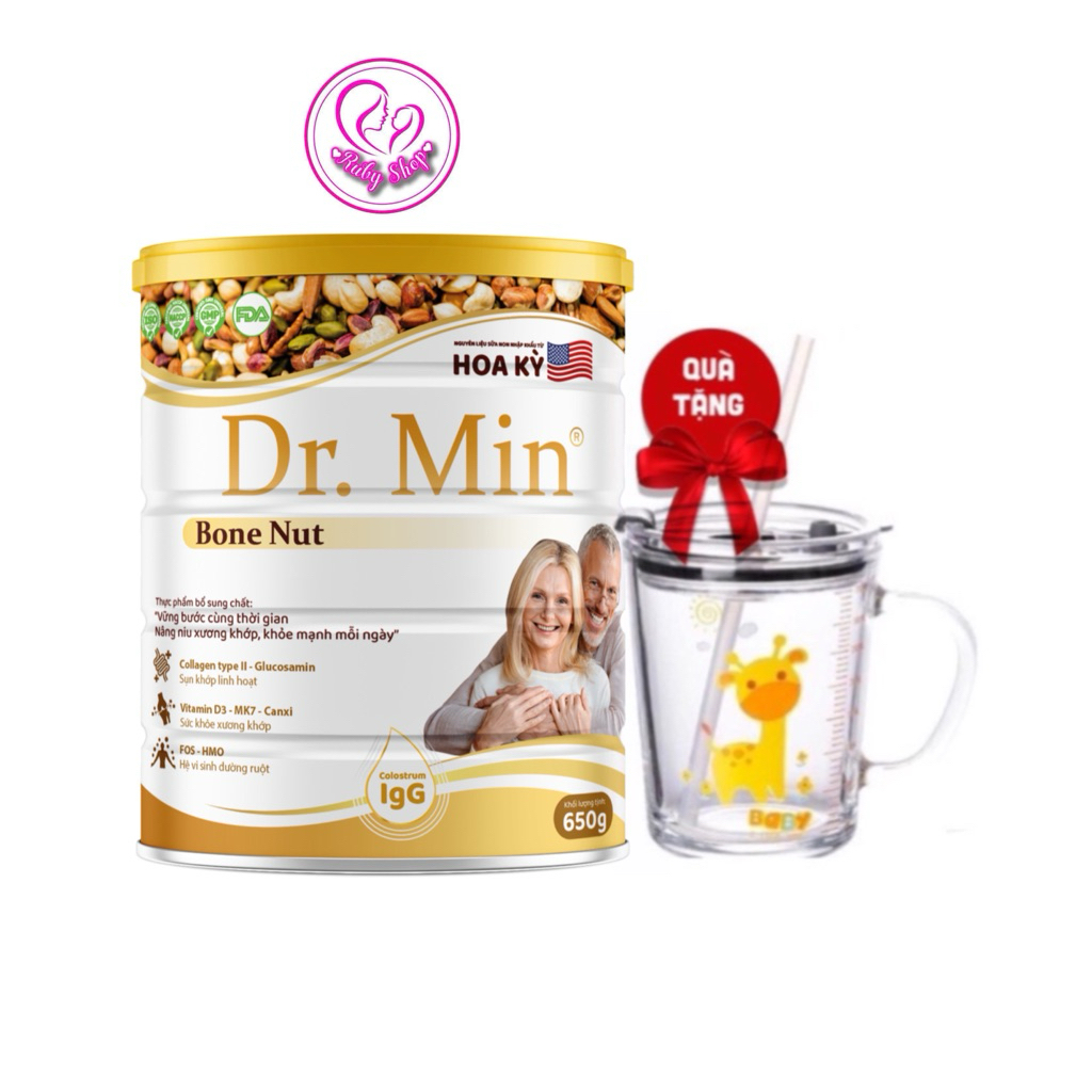 Sữa hạt Dr.Min 650g bổ sung canxi hỗ trợ xương chắc khoẻ