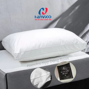 Ruột gối lông vũ HANVICO Microfiber / Bảo vệ gối chống ẩm, chống mùi, không tạo tiếng sột soạt