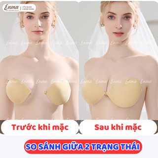 Áo Dán ENMA Nâng Ngực Tạo Khe Móc Cài Trước Mút Dày 3cm, 6cm Tặng Kèm Dây Trong Chống Tụt, chống nước đi biển BRA12