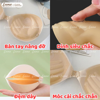 Áo Dán ENMA Nâng Ngực Tạo Khe Móc Cài Trước Mút Dày 3cm, 6cm Tặng Kèm Dây Trong Chống Tụt, chống nước đi biển BRA12