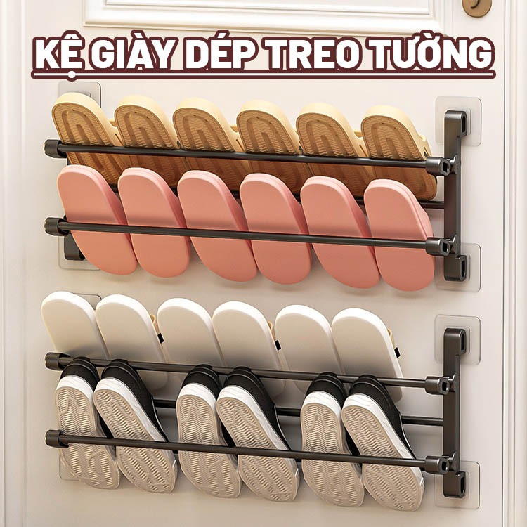 Kaleis Dép Gắn Tường Đa Năng Gấp Gọn – Dán Tường Không Cần Khoan, Tiện Dụng Cho Gia Đình & Ký Túc Xá