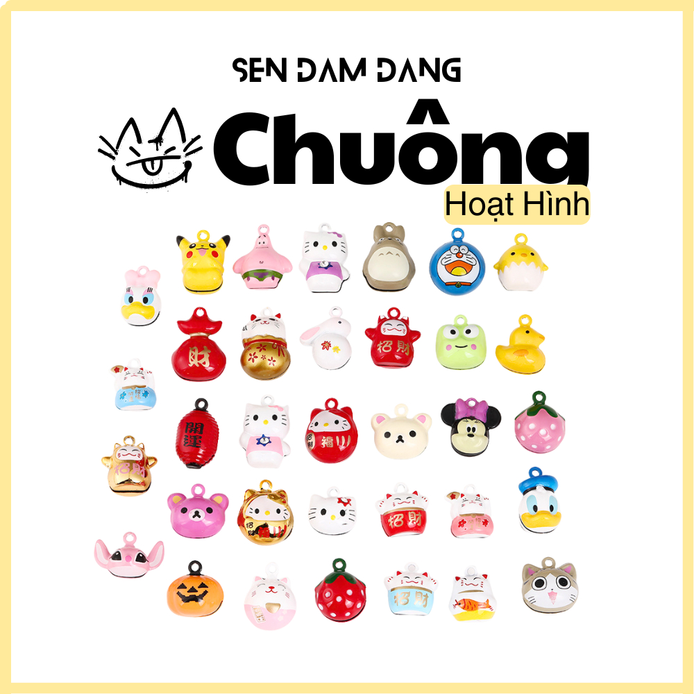 Chuông Họa Tiết Cho Cún Mèo - Có kèm khoen