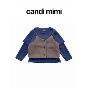 CANDI MIMI Set Áo Dài Tay Và Gile Len NW5563