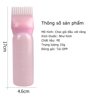 Chai Nhuộm Tóc Kèm Lược Chải - Chai Đựng Thuốc Nhuộm, Dầu Dừa, Tinh Dầu Dưỡng Tóc Kèm Lược Chải Tiện Lợi