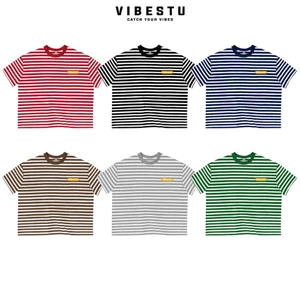 Áo Thun Sọc Local Brand VIBESTU " In Logo " Form Big Boxy Unisex 250gsm Cotton