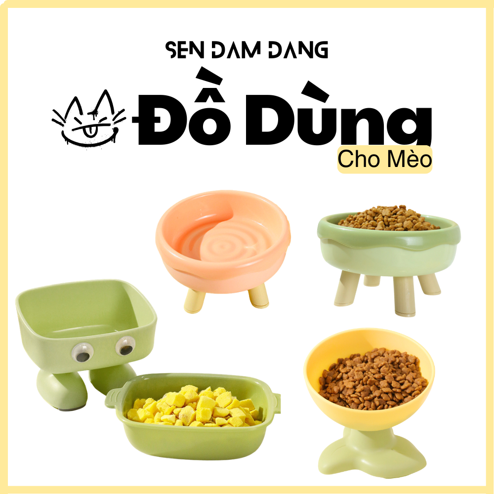 Bát Ăn Nhựa Đơn Có Đế Cho Chó Mèo