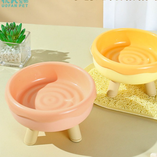 Bát Ăn Nhựa Đơn Có Đế Cho Chó Mèo