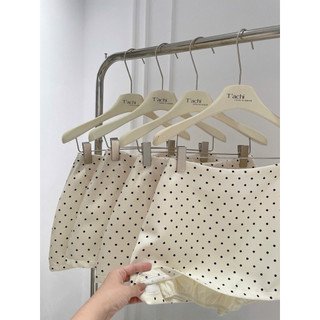 SEP House - Set áo babydoll tay loe dài cổ V chất tơ gân phối chân váy form A chấm bi ngắn năng động, trendy